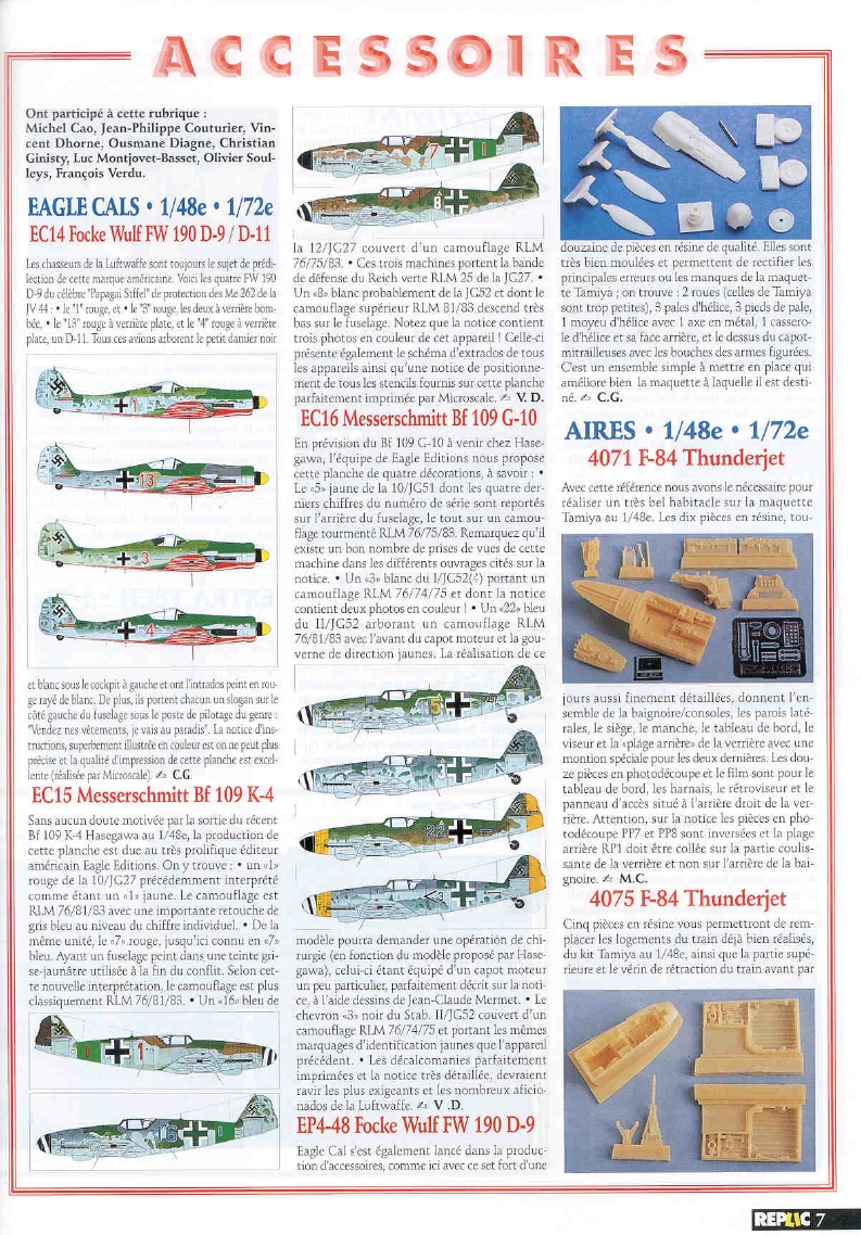 Replic 098 - A6M2 Rufe, Ta 152, Mosquito B Mk IV, Devoitine D-501